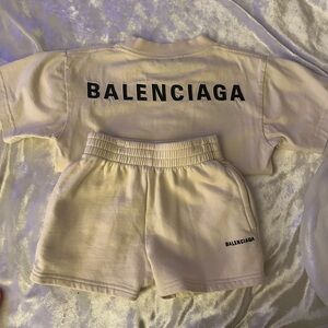 Balenciaga Kids Beige Shorts